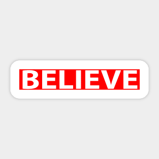 Believe Cool Inspirational Christian Sticker